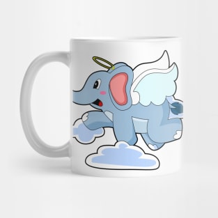 Elephant Angel Clouds Mug